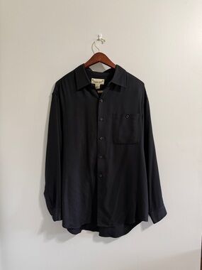 Paradise Coves Men's Casual Button-Down Shirt 100% Silk